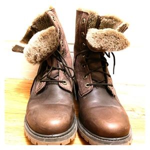 Faux Fur Timberland Boots